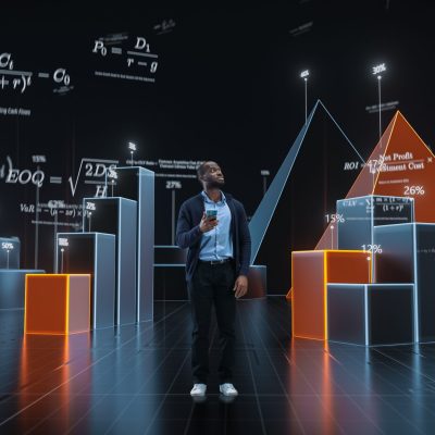 A,Black,Man,Interacts,With,A,Sophisticated,Digital,Realm,,Engaging